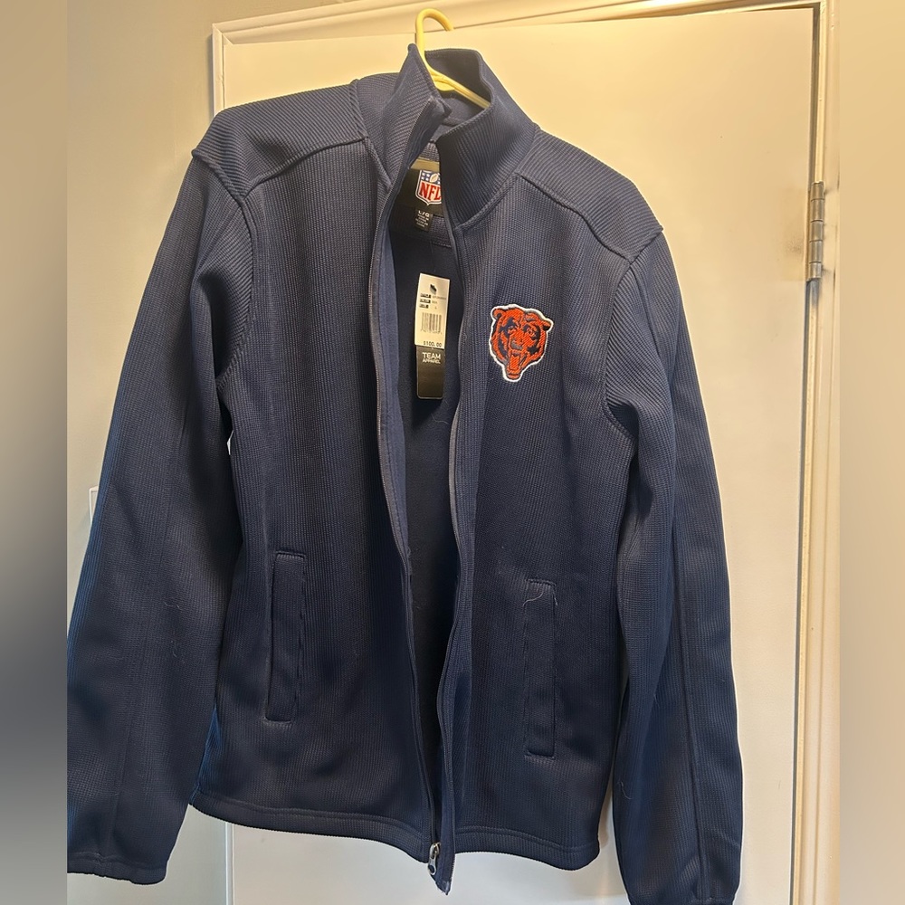 Brand new NFL chicago bears full zip fleece sweater. Never been worn with tags